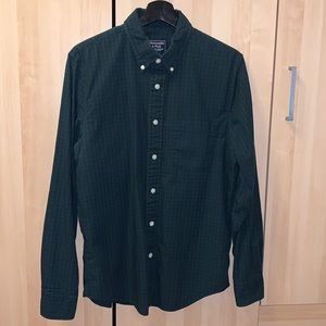 A&F Navy/Green Checkered Shirt